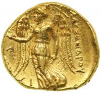 Kingdom of Macedon. Alexander III, the Great, 336-323 BC. Gold Stater (8.55 g) minted at Sidon, 324-323 BC. F - 2
