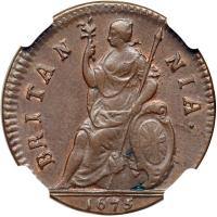 Great Britain. Farthing, 1675. NGC MS63 - 2