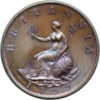 Great Britain. Copper Halfpenny, 1799. UNC - 2