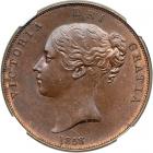Great Britain. Penny, 1858 over 7. NGC MS63