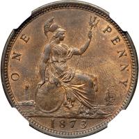 Great Britain. Penny, 1873. NGC MS65 - 2