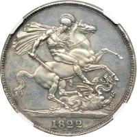 Great Britain. Crown, 1822. NGC MS62 - 2