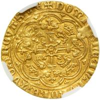 Great Britain. Half Noble, ND. NGC AU50 - 2