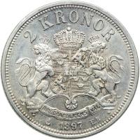 Sweden. 2 Kronor, 1897-EB. AU-UNC - 2