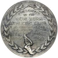 1918 New York Athletic Club Silver Medal. NGC MS63 - 2