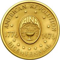 1976 American Revolution Bicentennial Gold Medal - 2