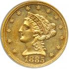 1885 $2.50 Liberty. PCGS AU58