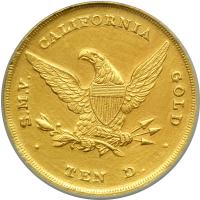 1852 Wass, Molitor & Co. (San Francisco) $10 Gold. Large head - 2