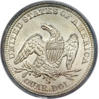 1865-S Liberty Seated Quarter Dollar. PCGS MS66 - 2