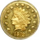 1872 Dollar Round. Indian Head. Breen and Gillio-1207. Rarity 4. PCGS MS62