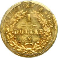 1872 Dollar Round. Indian Head. Breen and Gillio-1207. Rarity 4. PCGS MS62 - 2