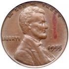 1955 Lincoln Cent. Doubled die obverse
