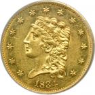1834 $2.50 Classic Head. PCGS AU58
