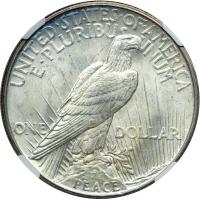 1921 Peace Dollar. NGC MS65 - 2