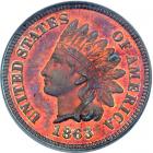 1863 Pattern Cent. Bronze, plain edge. PCGS PF64