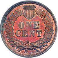 1863 Pattern Cent. Bronze, plain edge. PCGS PF64 - 2