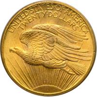 1907 $20 St. Gaudens. Flat relief. PCGS MS65 - 2