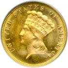 1882 $3 Gold. PCGS MS64
