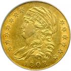 1808/7 $5 Capped Draped Bust. PCGS AU50