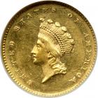 1854 $1 Gold Indian. NGC MS61