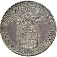German States - Teutonic Order. 1673. NGC AU58 - 2