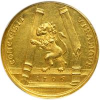 German States. Pommern (Pomerania), under Swedish rule. Gold 2 Ducats, 1706. NGC MS62 - 2