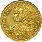 German States -- Augsburg. Double Ducat, 1672. NGC MS63
