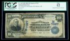 1902, $10 National Bank Note. The Farmers & Merchants NB, Bellaire, OH. PCGS Fine 12