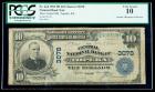 1902, $10 National Bank Note. The Central NB, Topeka, KS. PCGS Very Good 10