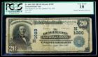 1902, $20 National Bank Note. The Quaker City, NB, Quaker City, OH. PCGS Very Good 10
