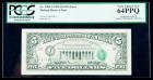 1995, $5 Federal Reserve Note. Overprint on Back. PCGS Very Choice New 64PPQ