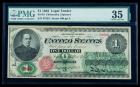 1862, $1 United States Note. PMG Choice Very Fine 35