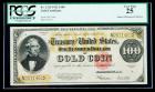 1922, $100 Gold Certificate. PCGS Very Fine 25