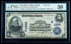 1902, $5 National Bank Note. The National Exchange Bank, Providence, RI. PMG Very Fine 30