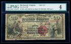 1882, $20 National Bank Note. The First NB, Richmond, VA. PMG Good 4