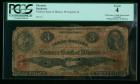 Farmers Bank of Illinois, Metropolis, IL. $3.00 Jan. 6, 1860. PCGS Good 4, Hole Punch Cancelled