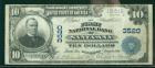 1902, $10 National Bank Note. The First NB, Santa Ana, CA. PCGS Fine 15