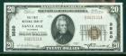 1929, $20 National Bank Note. The First NB, Santa Ana, CA. PCGS About New 50