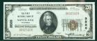 1929, $20 National Bank Note. The First NB, Santa Ana, CA. PCGS Choice About New 55
