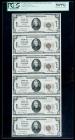 1929, $20 National Bank Notes. Uncut Serial #1 Sheet. Anaheim First NB, Anaheim, CA. PCGS Choice About New 58PPQ
