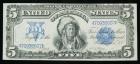 1899, $5 Silver Certificate. Fine