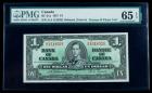 BC-21a 1937 $1. PMG Gem Uncirculated 65EPQ
