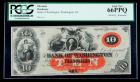 Bank of Washington, Washington, NC. $10.00 18__ Remainder. PCGS Gem New 66PPQ