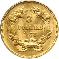1878 $3 Gold. PCGS MS63 - 2