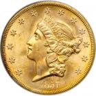 1857-S $20 Liberty S.S. Central America 20B Bold S SSCA 0730. PCGS MS65