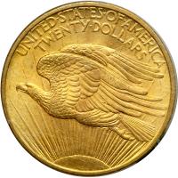 1908 $20 St. Gaudens. No motto. PCGS MS64 - 2