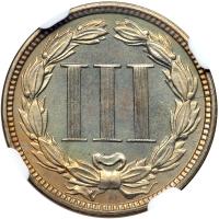 1883 Nickel Three Cents. NGC PF68 - 2