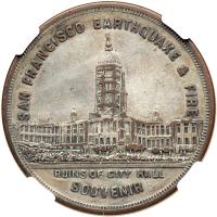 1906 SC$1 San Francisco Earthquake HK-340A Rarity 6 NGC graded AU Details - 2