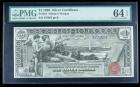 1896, $1 Silver Certificate. PMG Choice Uncirculated 64EPQ