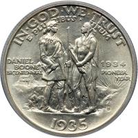1935-P,D,S Boone Half Dollar Set. Small 1934 on Reverse. PCGS MS66 - 2